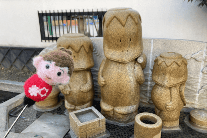 千福岡市立当仁小学校前のかっぱ